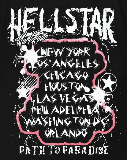 6756# P116 Hellstar American fashion high street pure cotton loose short-sleeved T-shirt Color: Black Size: S M L XL