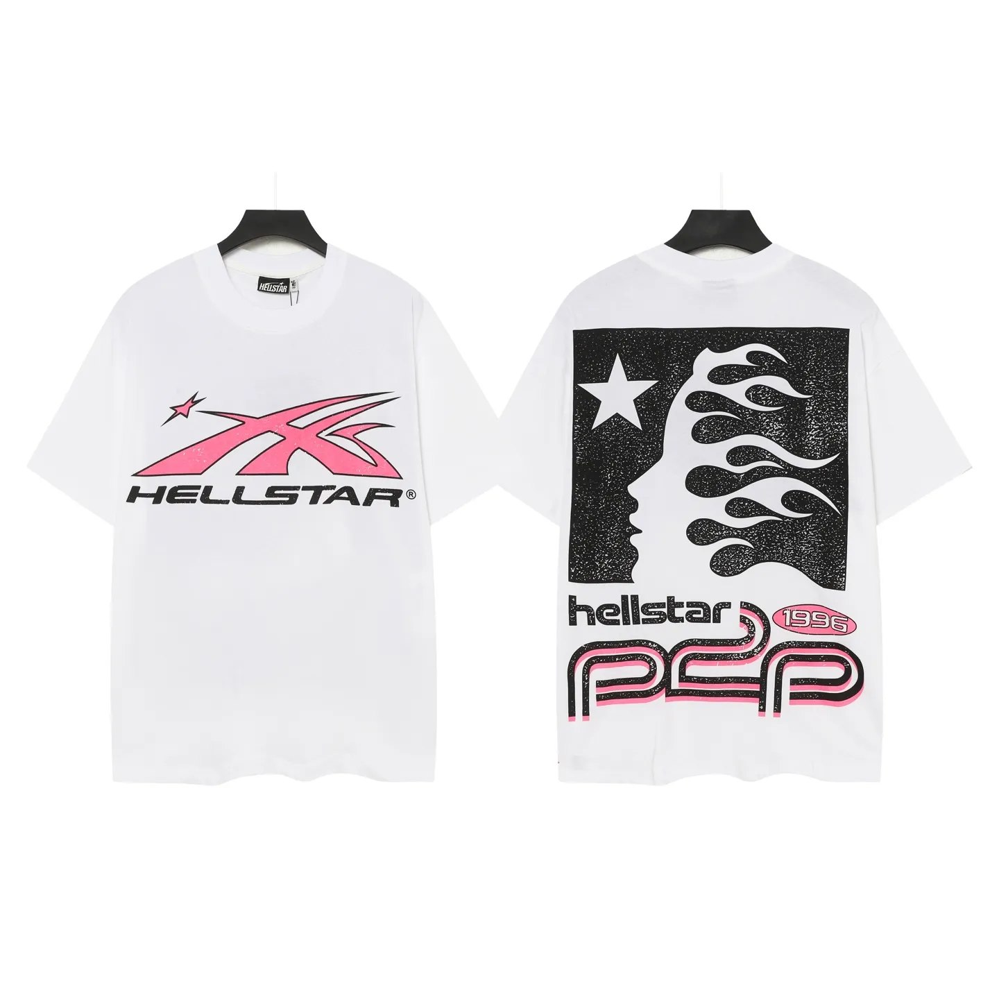 P108 Real-stock Hellstar Cross-border European and American style, street fashion brand pure cotton T-shirt Fabric (fabric): 32 counts of 240g heavy combed double yarn pure cotton Size (size): S-M- L- X L Color (colour): White 👉 👉 👉 👉