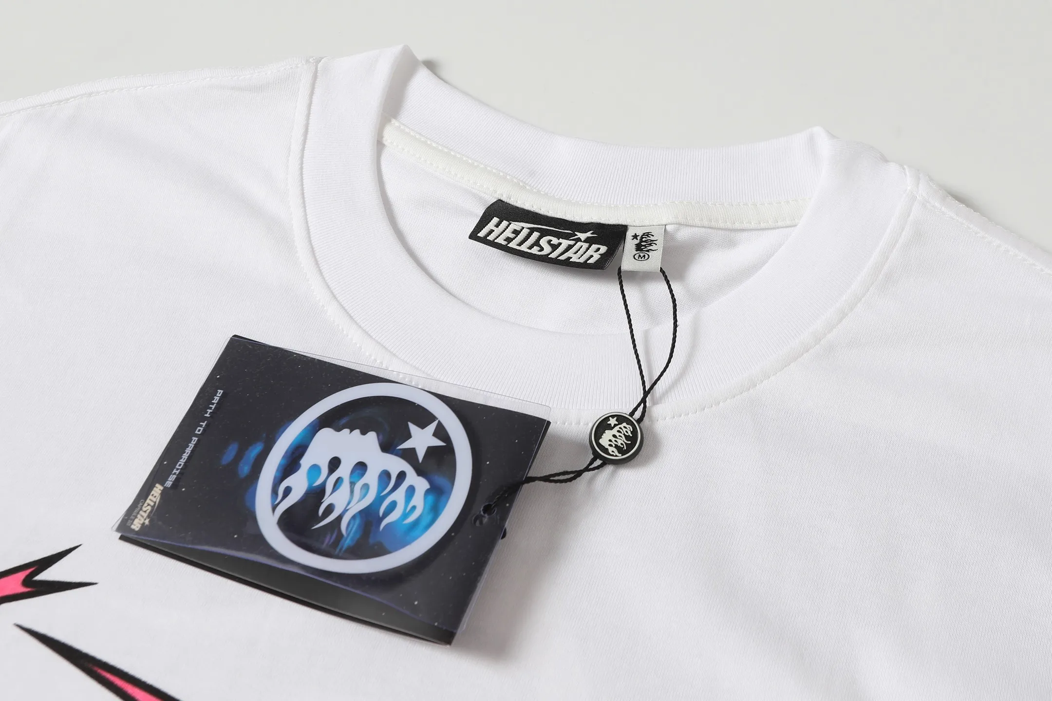 P108 Real-stock Hellstar Cross-border European and American style, street fashion brand pure cotton T-shirt Fabric (fabric): 32 counts of 240g heavy combed double yarn pure cotton Size (size): S-M- L- X L Color (colour): White 👉 👉 👉 👉