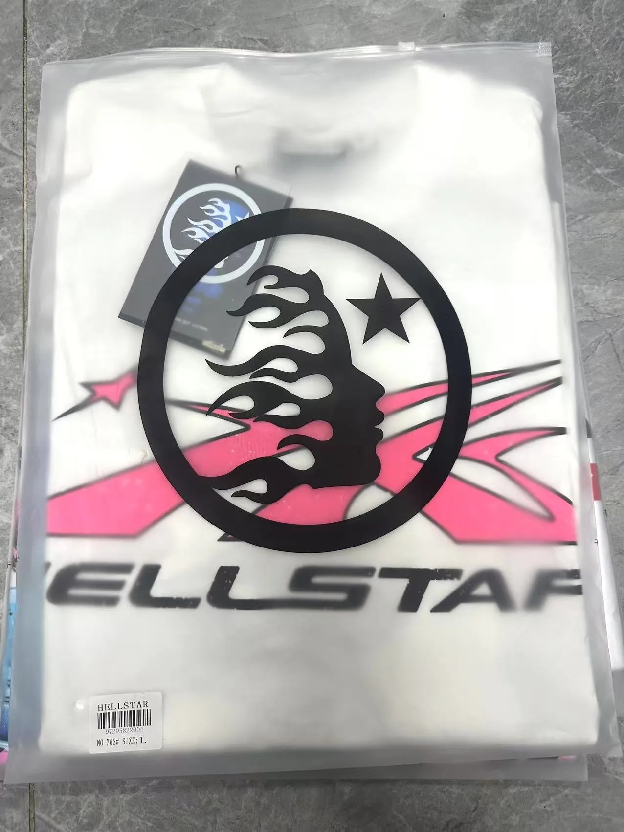 P108 Real-stock Hellstar Cross-border European and American style, street fashion brand pure cotton T-shirt Fabric (fabric): 32 counts of 240g heavy combed double yarn pure cotton Size (size): S-M- L- X L Color (colour): White 👉 👉 👉 👉