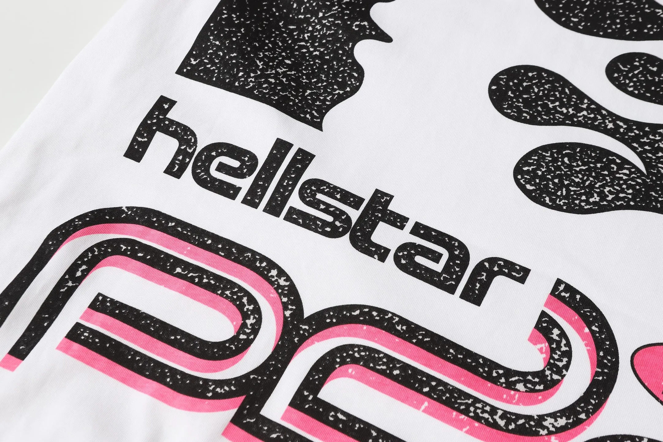 P108 Real-stock Hellstar Cross-border European and American style, street fashion brand pure cotton T-shirt Fabric (fabric): 32 counts of 240g heavy combed double yarn pure cotton Size (size): S-M- L- X L Color (colour): White 👉 👉 👉 👉