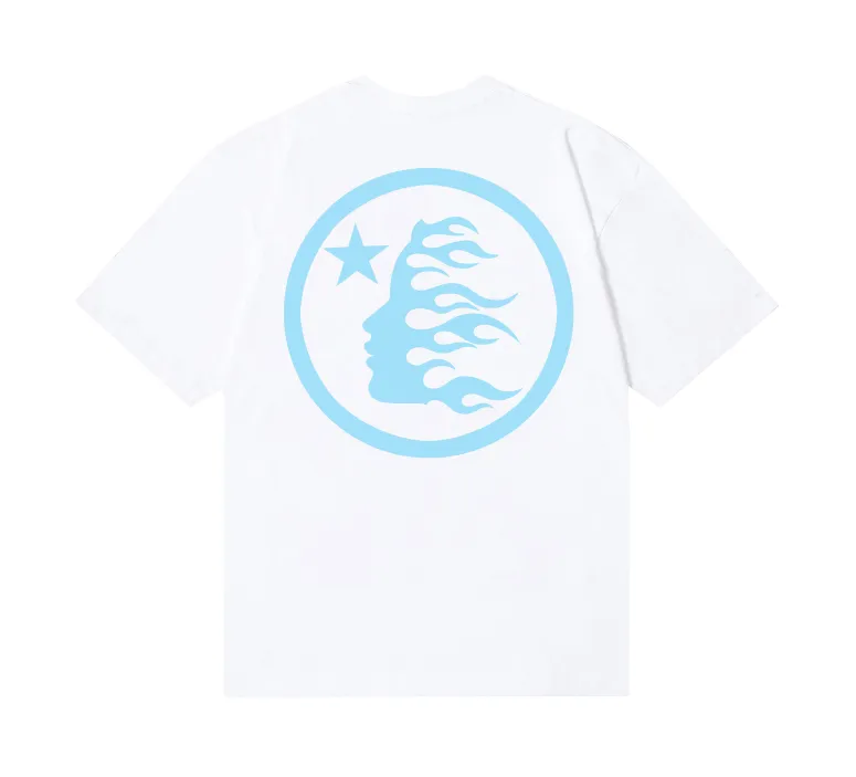 6802# P112 Hellstar American fashion high street pure cotton loose short-sleeved T-shirt Color: White Black Size: S M L XL
