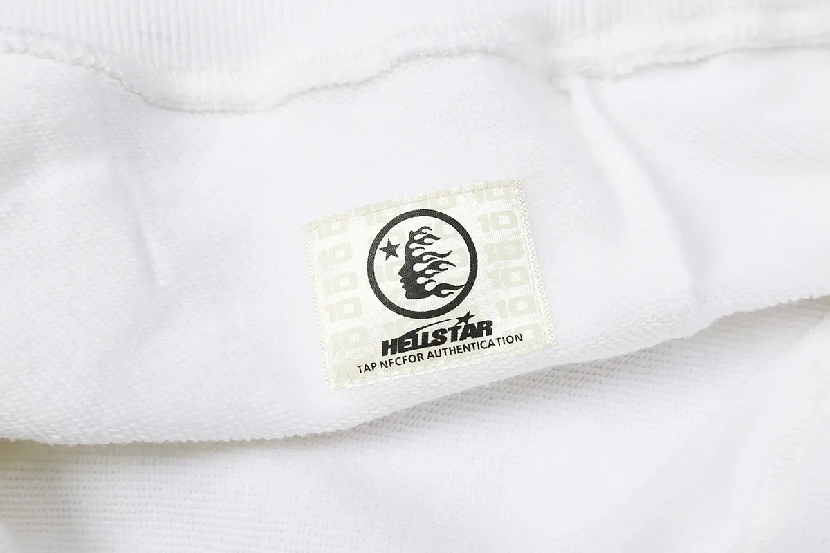 9904# P196 Ins American hip-hop trendy brand hellstar letter printed high street loose hooded pullover sweatshirt for men and women Color: Black White Size: S M L XL