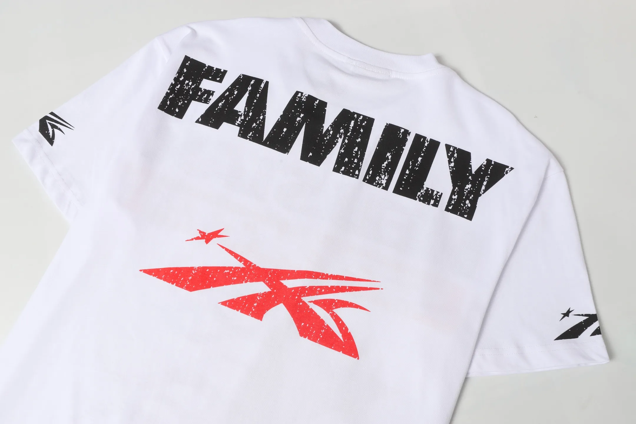 P108 Real-stock Hellstar Cross-border European and American style, street fashion brand pure cotton T-shirt Fabric (fabric): 32 pieces of 240g heavy combed double yarn pure cotton Size (size): S-M- L- X L Color (colour): white