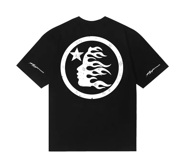 6771# P112 Hellstar American fashion high street pure cotton loose short-sleeved T-shirt Color: White Black Size: S M L XL