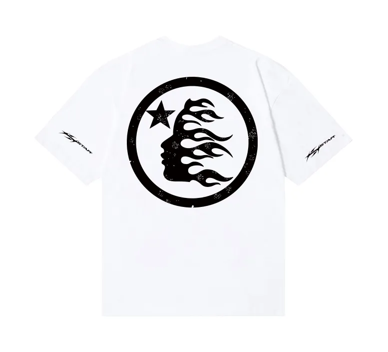 6771# P112 Hellstar American fashion high street pure cotton loose short-sleeved T-shirt Color: White Black Size: S M L XL