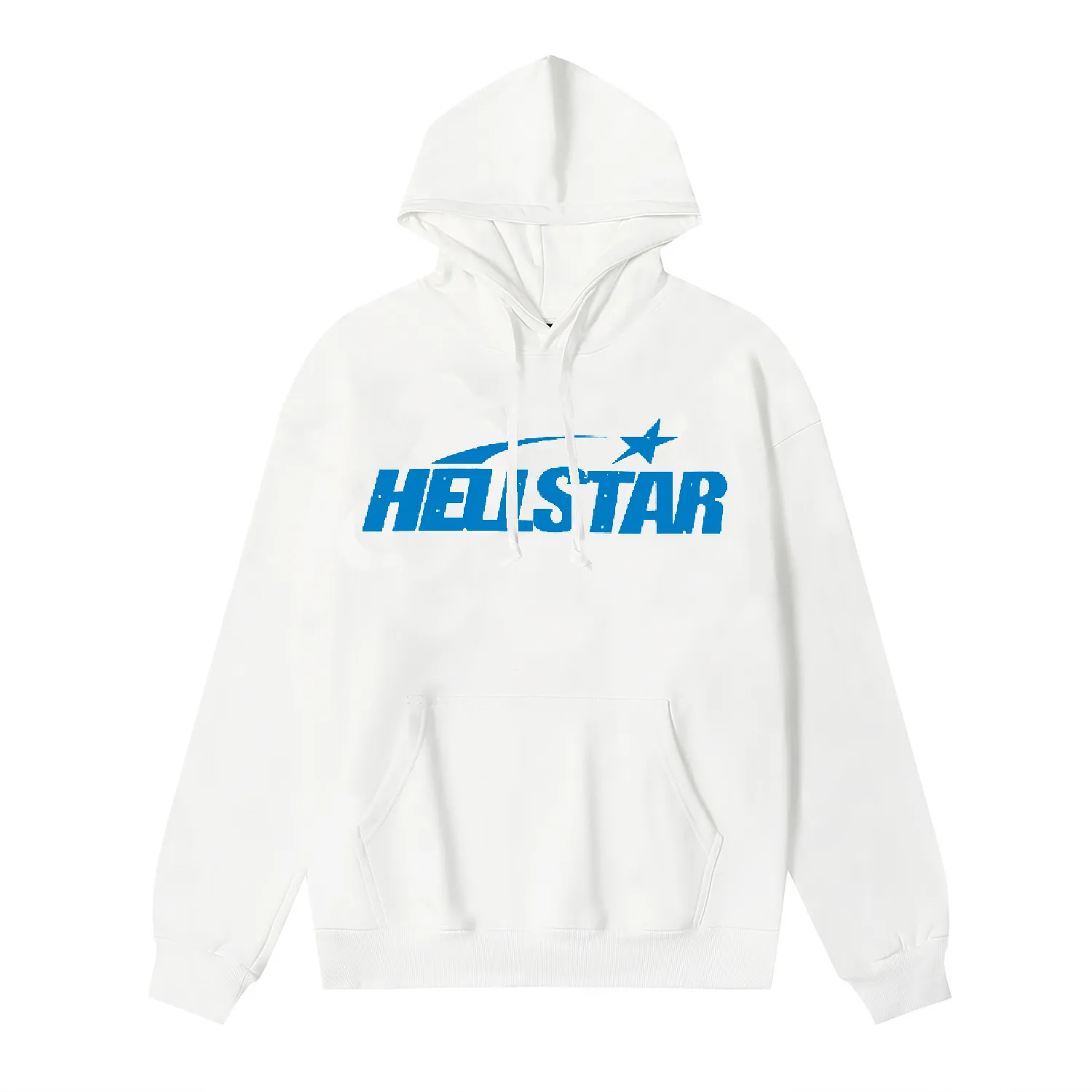 9914# P196 Ins American hip-hop trendy brand hellstar letter printed high street loose hooded pullover sweatshirt for men and women Color: Black White Size: S M L XL