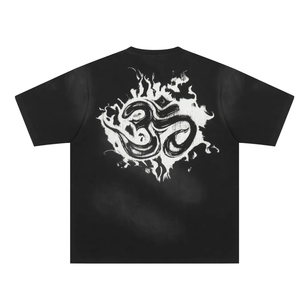 P126 INNER PEACE T-SHIRT HELLSTAR European and American trendy brand high-quality short-sleeved T-shirt, the new hot American trend Hellstar!  Standard beauty and trendy workmanship, original customization (fabric, pattern, printing, hang tag, main mark, etc.), exaggerated style, explosive style, dare to break through tradition, bring adventurous new fashion experience!   YoungBoy, the most popular rapper in the youth circle, has shot a lot of models for him, and celebrities such as Dababy and Swae Lee frequently get dressed!  color: black Size: S, M, L, XL