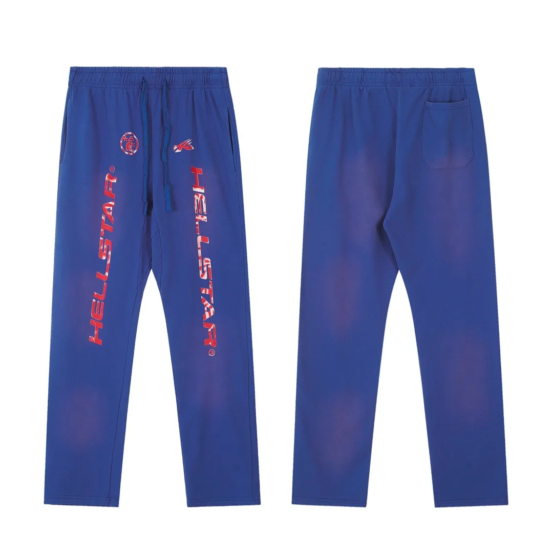 P210 Hellstar Studios Gel Sweatpants Blue pure cotton high-quality sweatpants color (color): Vintage BLUE (washed blue) Size (size): S, M, L, XL