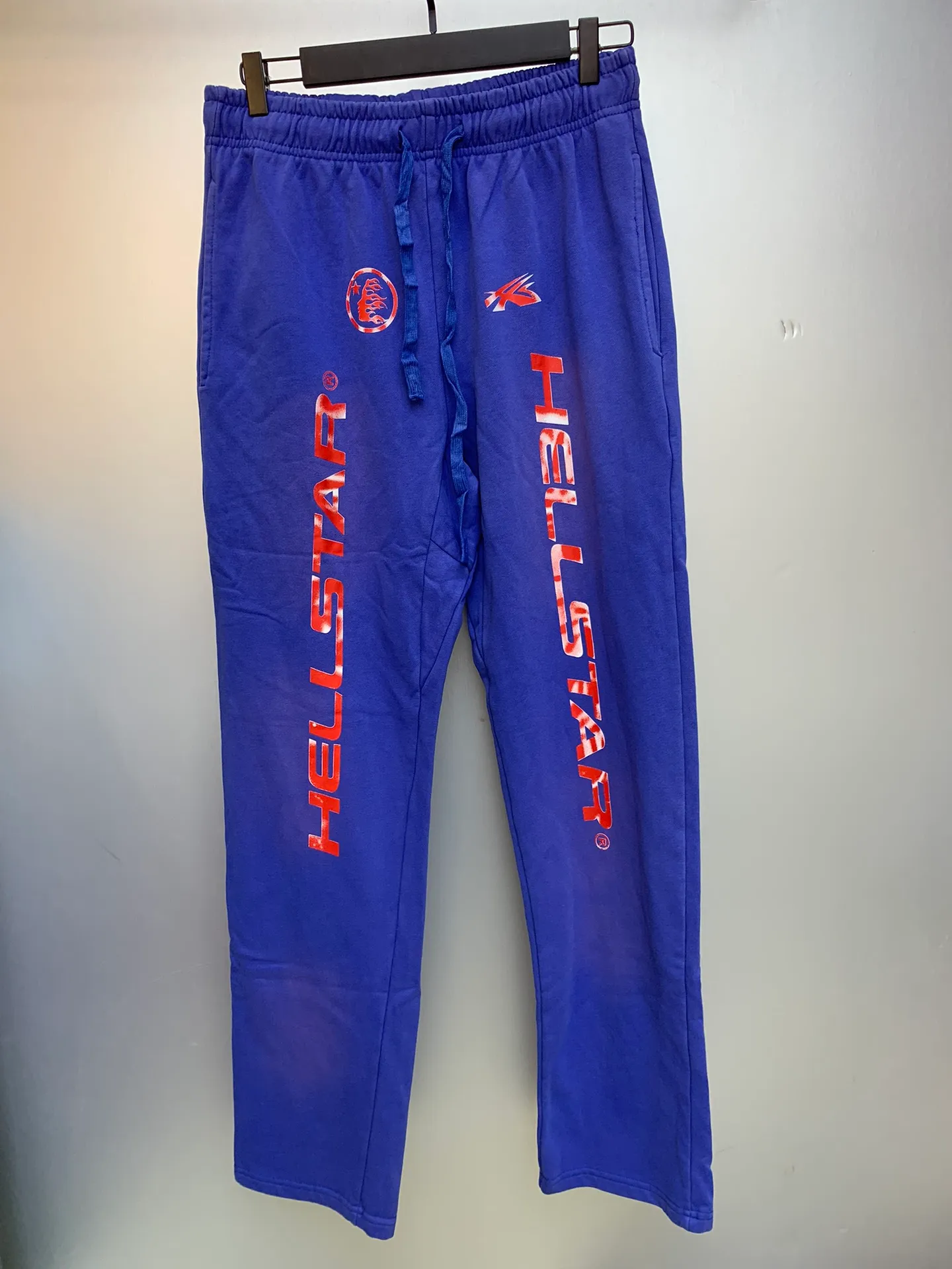 P210 Hellstar Studios Gel Sweatpants Blue pure cotton high-quality sweatpants color (color): Vintage BLUE (washed blue) Size (size): S, M, L, XL