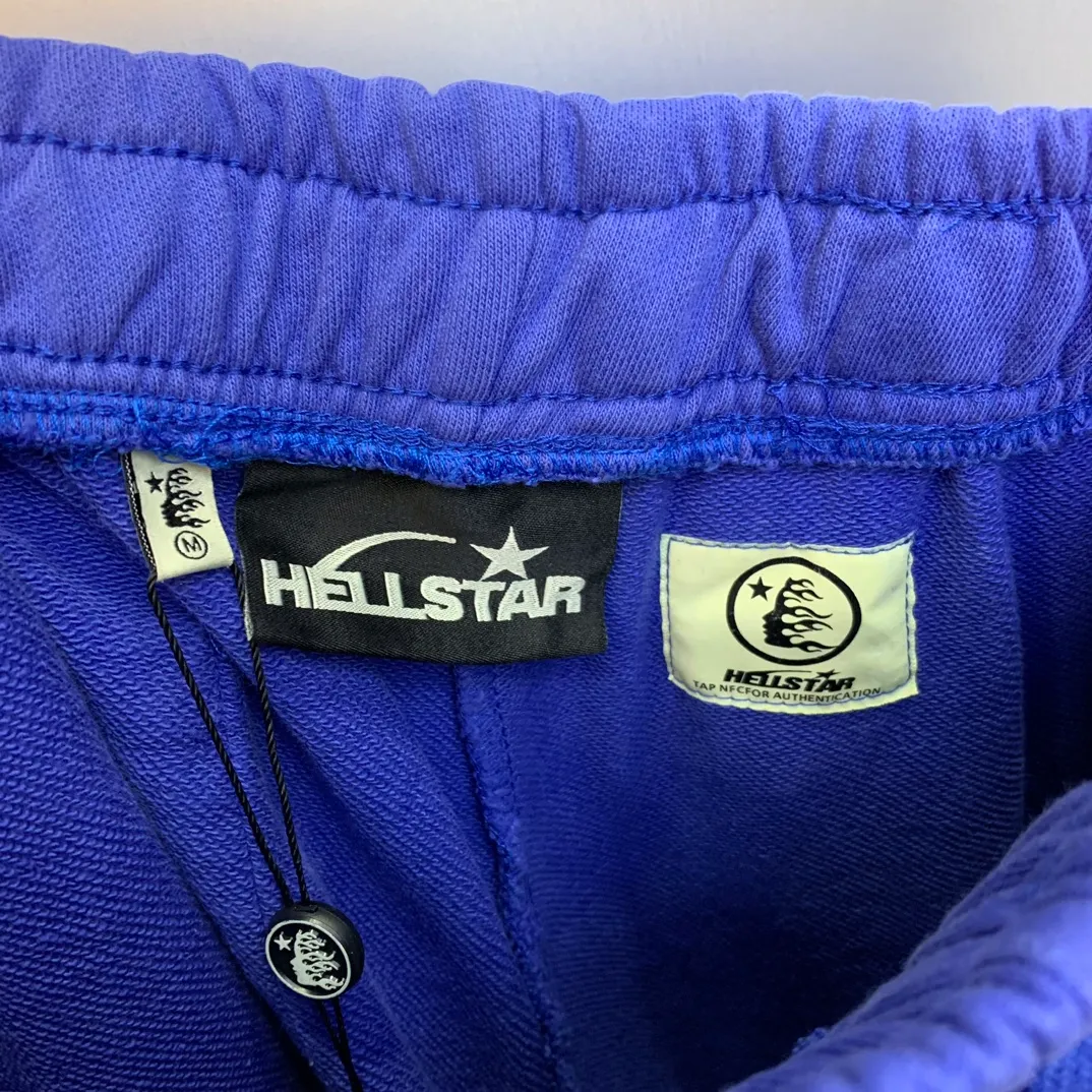 P210 Hellstar Studios Gel Sweatpants Blue pure cotton high-quality sweatpants color (color): Vintage BLUE (washed blue) Size (size): S, M, L, XL