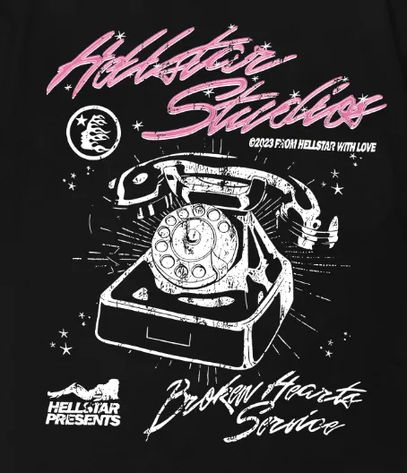 6764# P116 Hellstar American fashion high street pure cotton loose short-sleeved T-shirt Color: Black Size: S M L XL