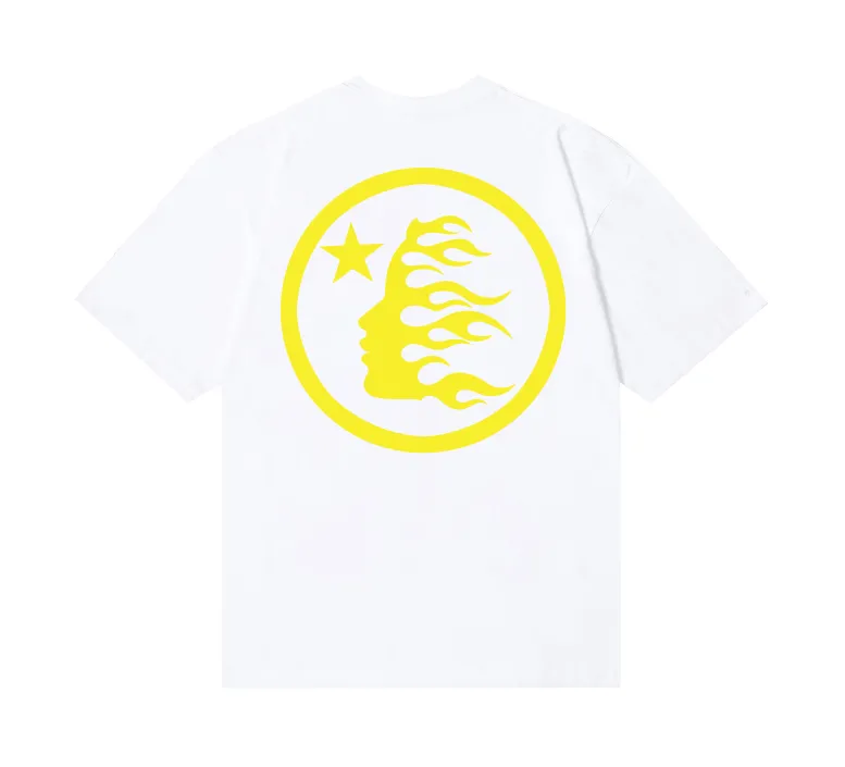 6803# P112 Hellstar American fashion high street pure cotton loose short-sleeved T-shirt Color: White Black Size: S M L XL