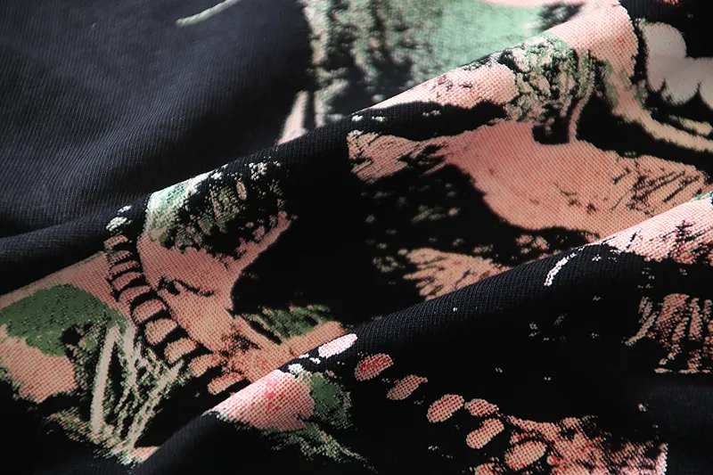 P130 6737#washed black Real shot Hellstar washed retro beauty trend printed short-sleeved T-shirt Fabric: 250g 32 count fine cotton double yarn pure cotton Color: washed black Size: S M L XL