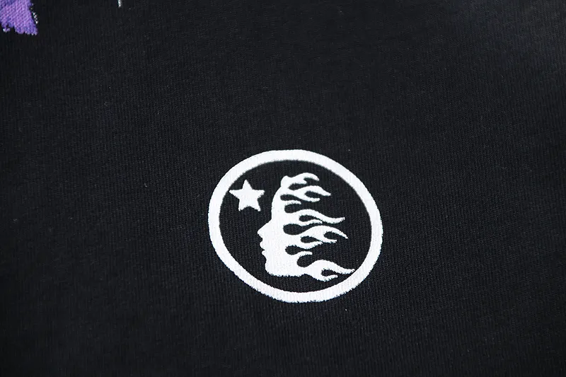 P130 6739#washed black Real shot Hellstar washed retro beauty trendy printed short-sleeved T-shirt Fabric: 250g 32 count fine cotton double yarn pure cotton Color: washed black Size: S M L XL