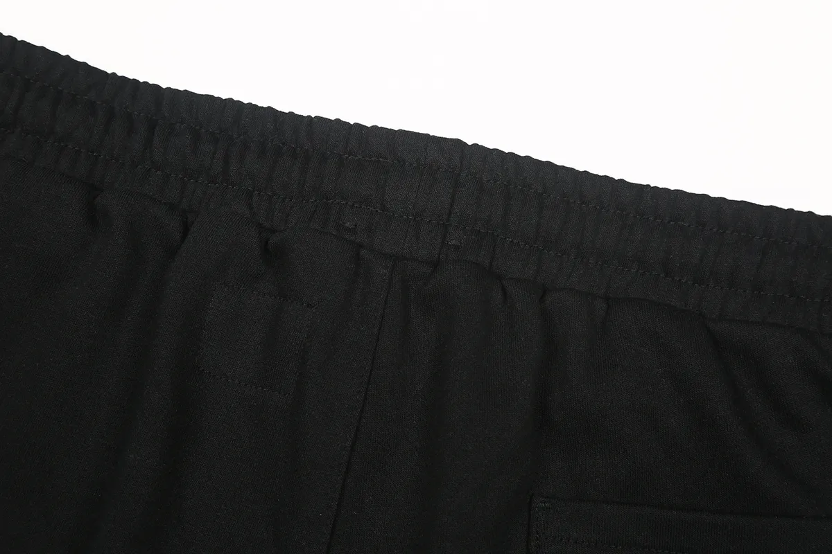 1109# P150 Hellstar pure cotton terry 350g printed casual shorts Color: black floral gray Size: S M L XL