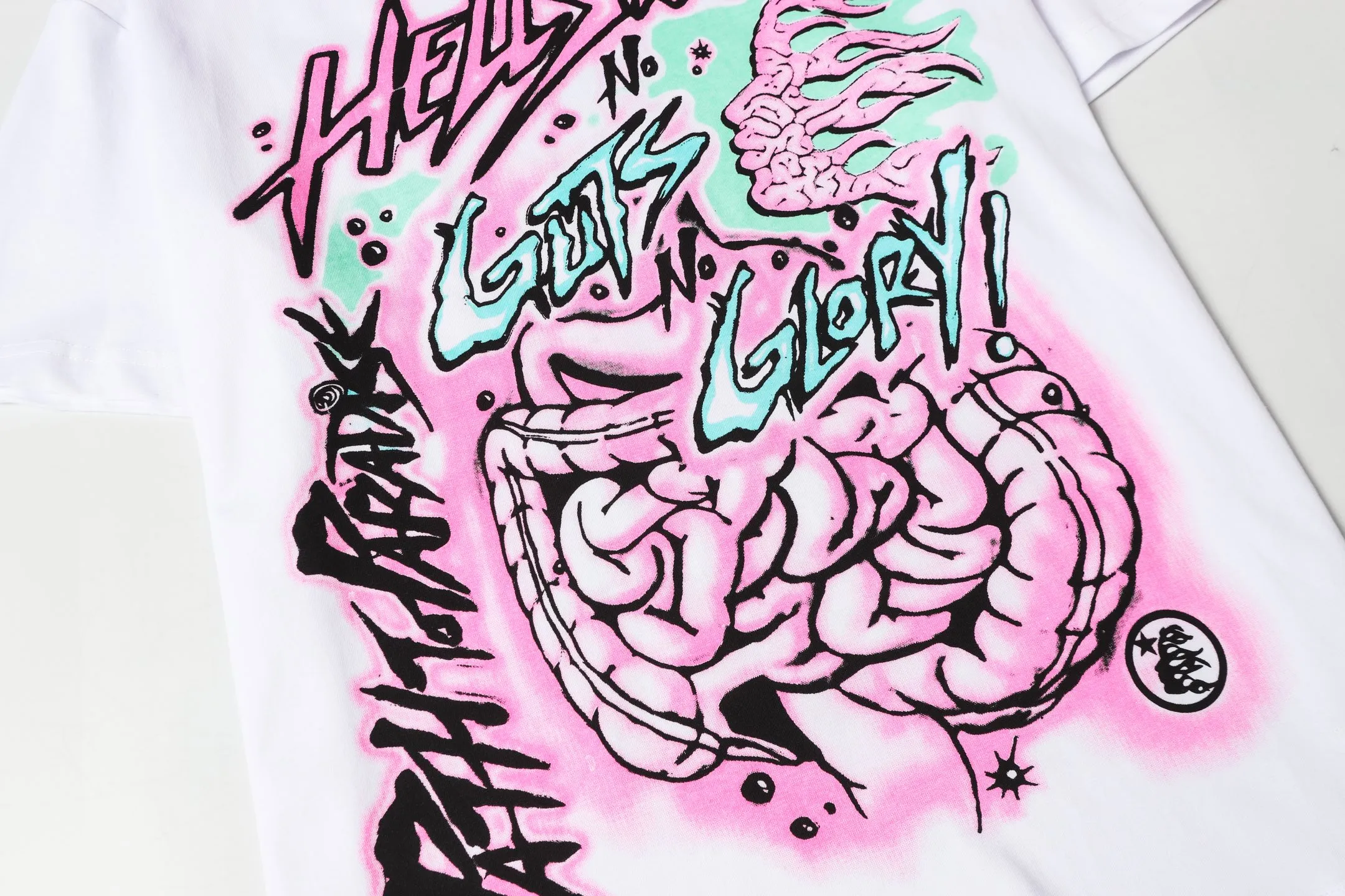 P108 Real-stock Hellstar Cross-border European and American style, street fashion brand pure cotton T-shirt Fabric (fabric): 32 pieces of 240g heavy combed double yarn pure cotton Size (size): S-M- L- X L Color (colour): White: Black 👉 👉