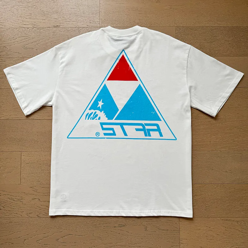 P110 5620# Real shot Hellstar Meichao high street pure cotton loose short-sleeved T-shirt Fabric: 240g 32 count fine cotton double yarn pure cotton Color: White Size: S M L XL