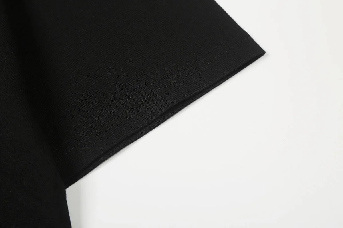 6824# P112 Hellstar American fashion high street pure cotton loose short-sleeved T-shirt Color: Black Size: S M L XL