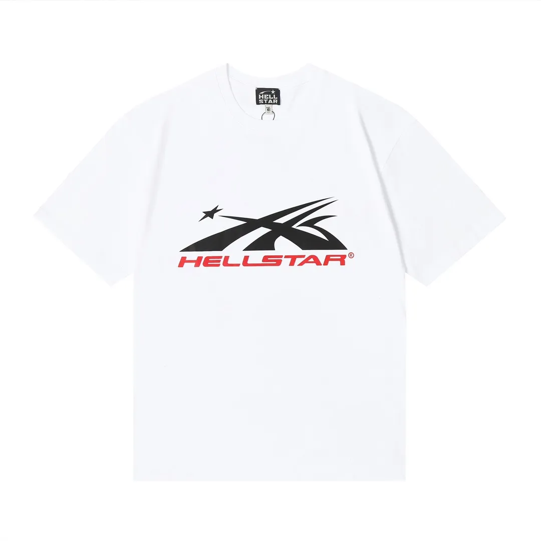 6641# P112 Hellstar American fashion high street pure cotton loose short-sleeved T-shirt Color: White Black Apricot Code Number: S M L XL