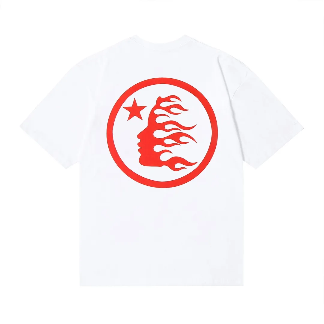6641# P112 Hellstar American fashion high street pure cotton loose short-sleeved T-shirt Color: White Black Apricot Code Number: S M L XL