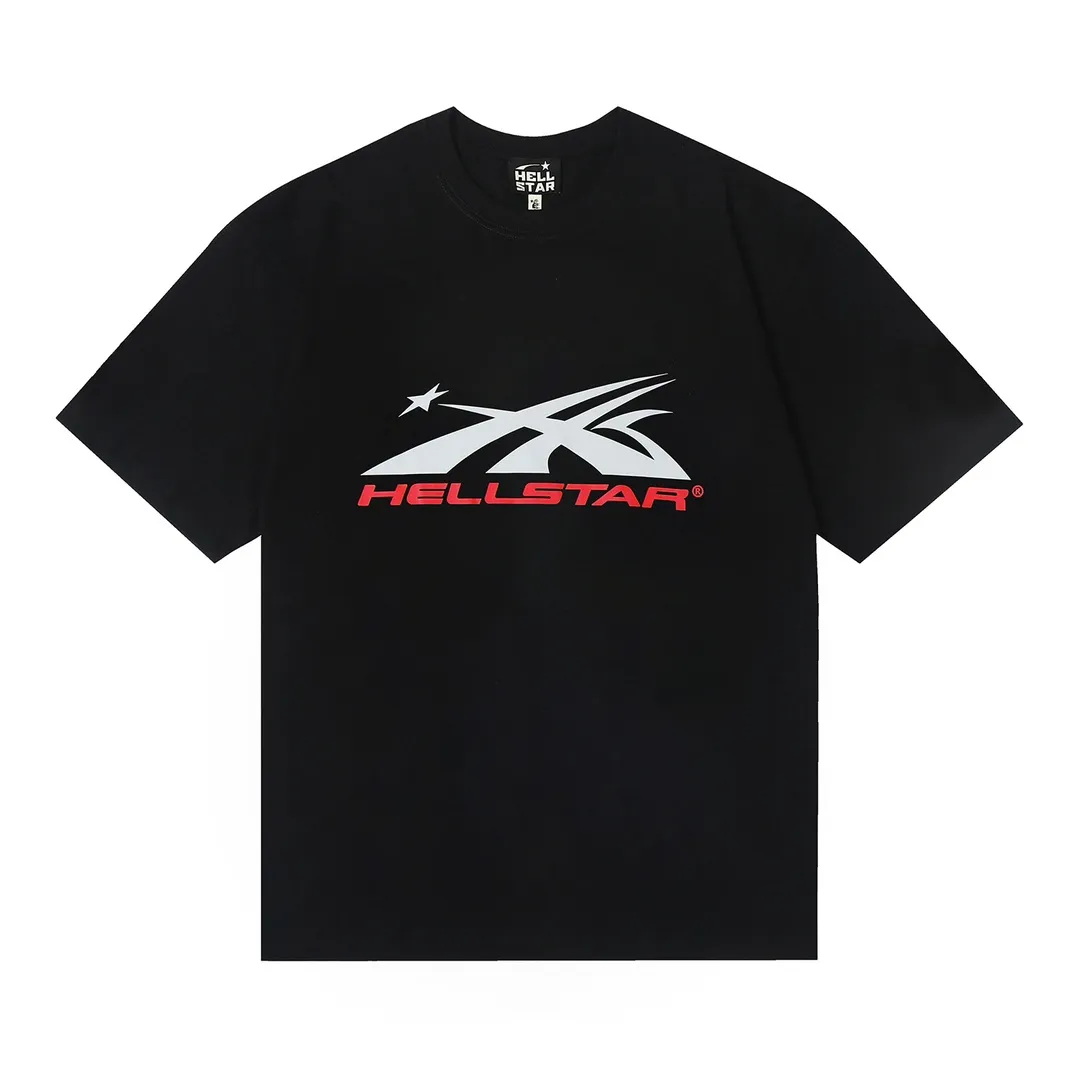 6641# P112 Hellstar American fashion high street pure cotton loose short-sleeved T-shirt Color: White Black Apricot Code Number: S M L XL