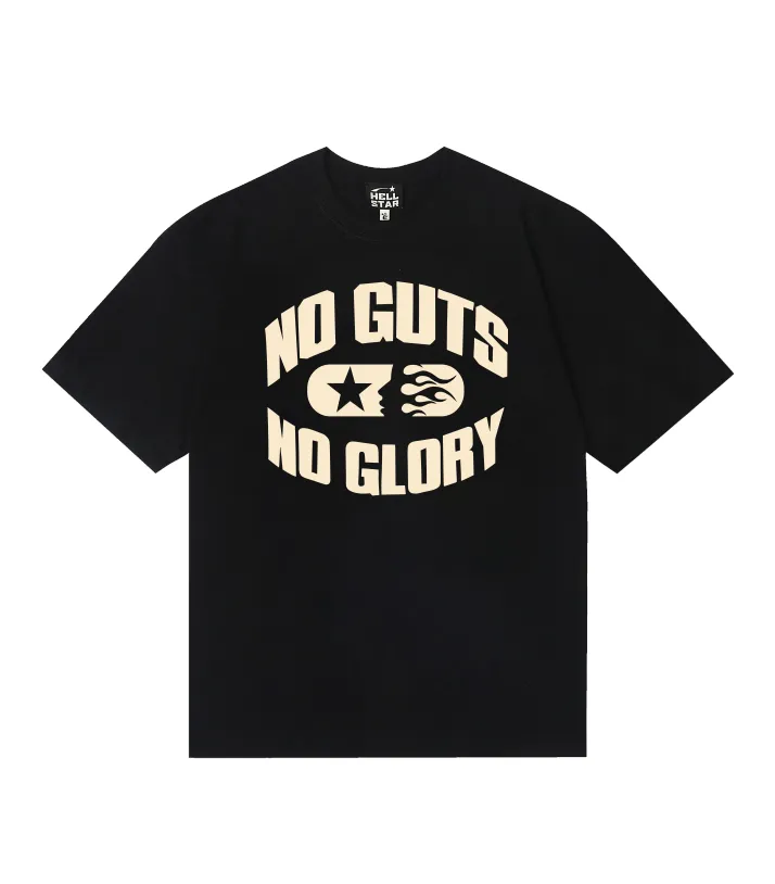 6750# P112 Hellstar American fashion high street pure cotton loose short-sleeved T-shirt Color: Black Size: S M L XL