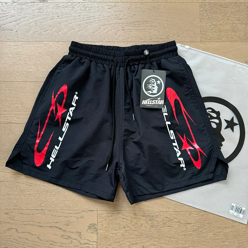 P134 Real shot Hellstar Hellstar casual sports beach shorts Color: Black Size: S M L XL