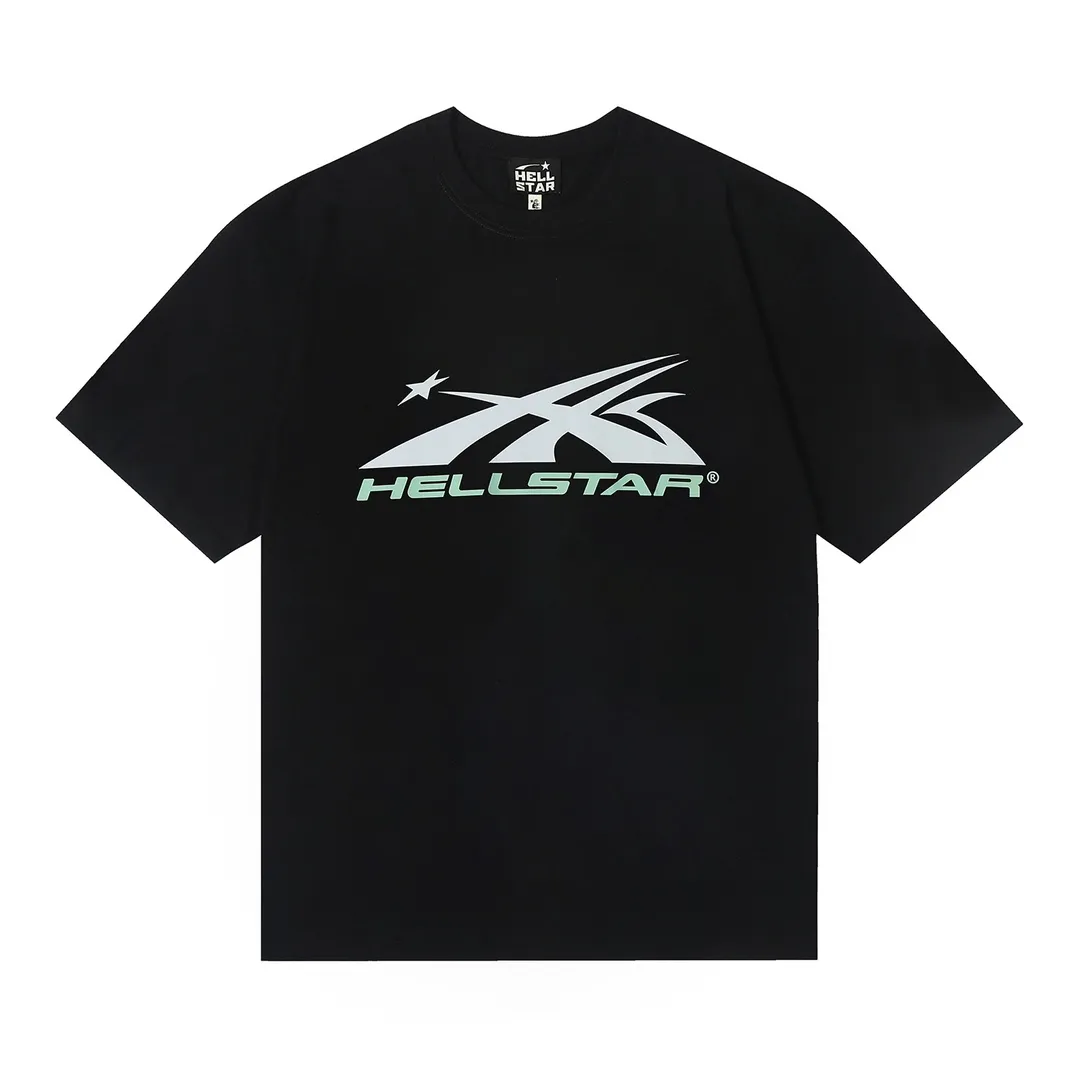 6642# P112 Hellstar American fashion high street pure cotton loose short-sleeved T-shirt Color: White Black Size: S M L XL