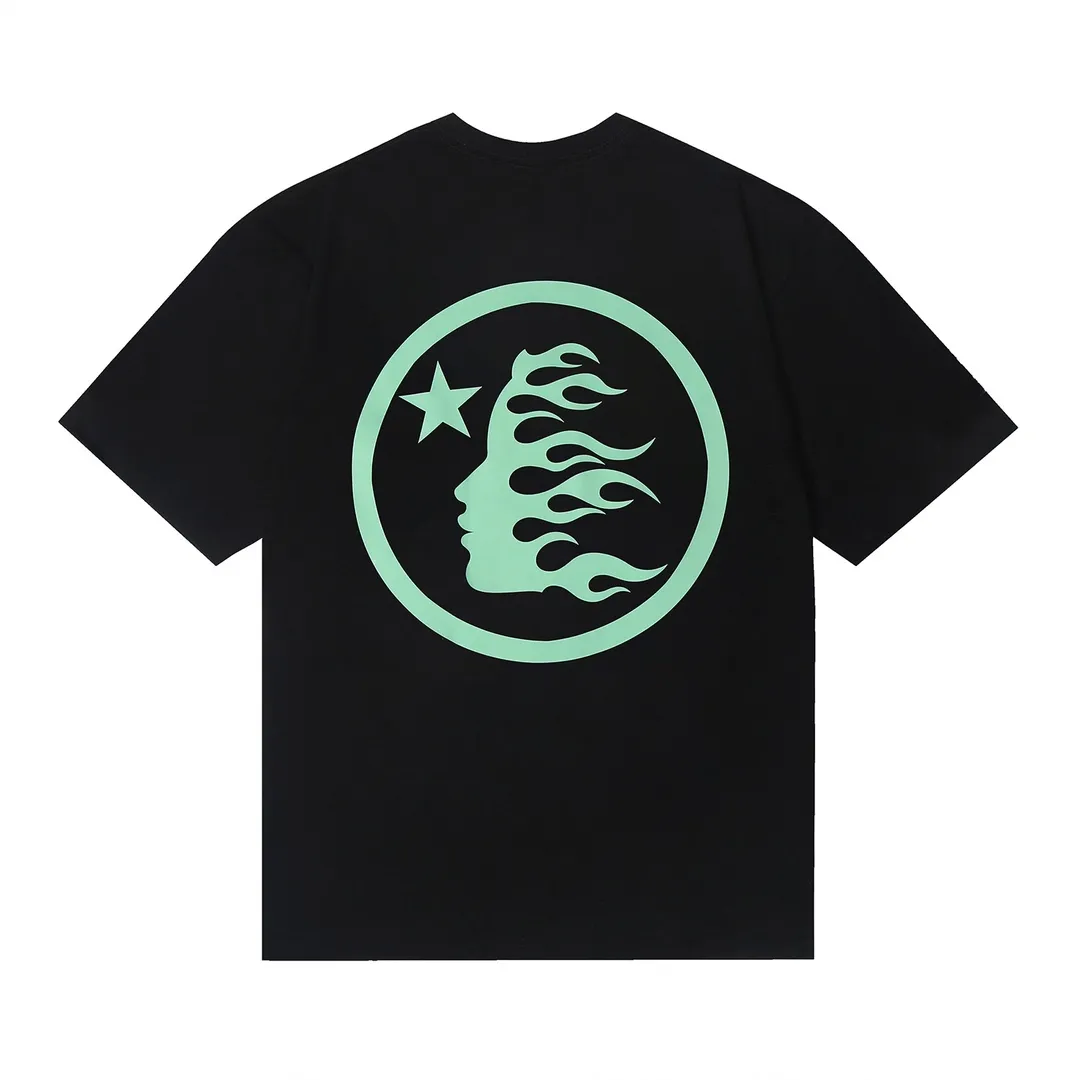 6642# P112 Hellstar American fashion high street pure cotton loose short-sleeved T-shirt Color: White Black Size: S M L XL