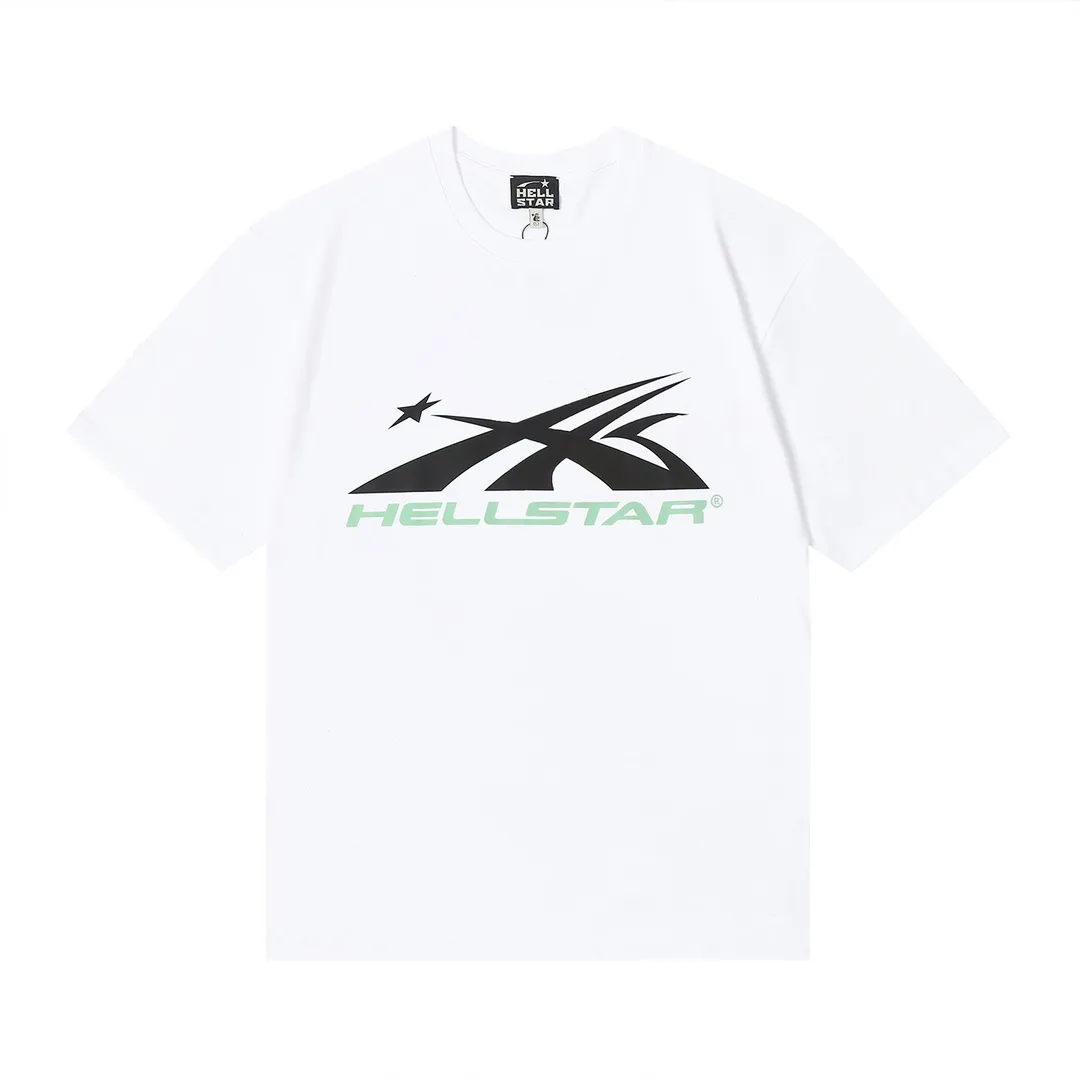 6642# P112 Hellstar American fashion high street pure cotton loose short-sleeved T-shirt Color: White Black Size: S M L XL