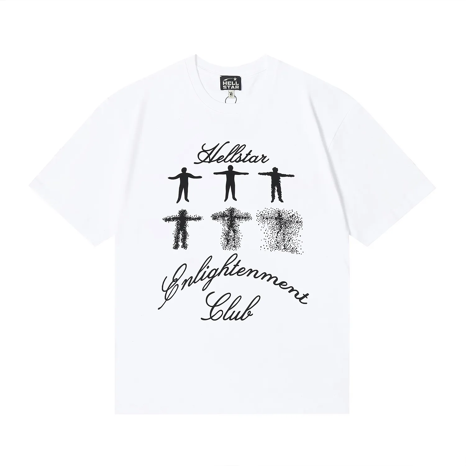 6695# P116 Hellstar American fashion high street pure cotton loose short-sleeved T-shirt Color: White Black Size: S M L XL
