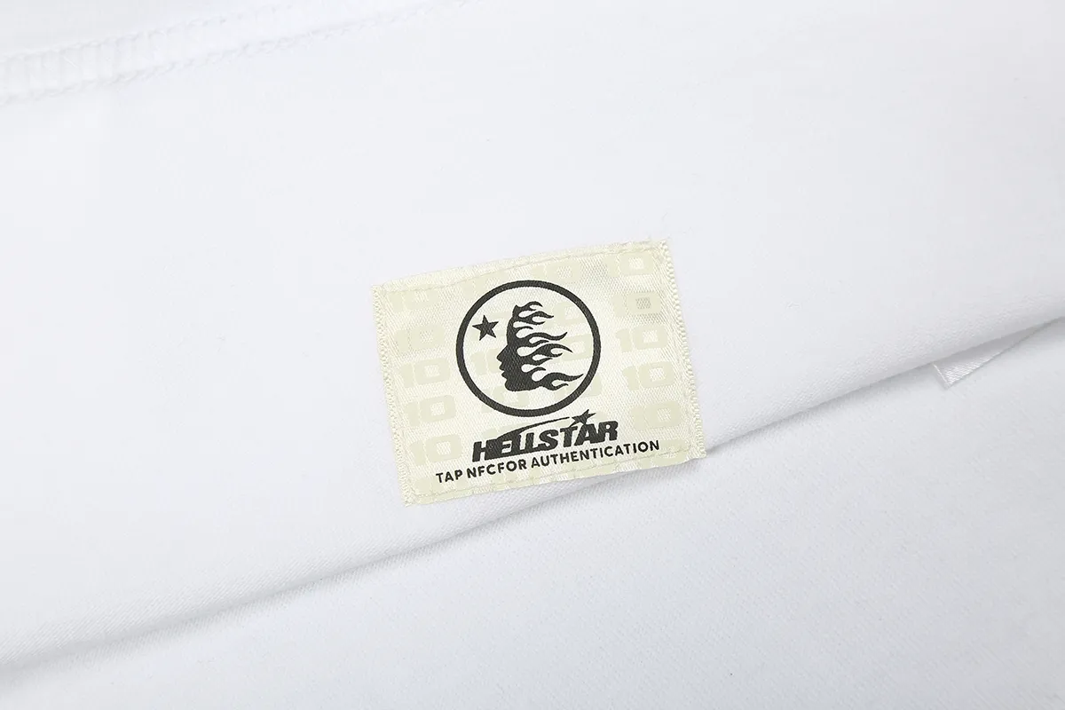 6695# P116 Hellstar American fashion high street pure cotton loose short-sleeved T-shirt Color: White Black Size: S M L XL