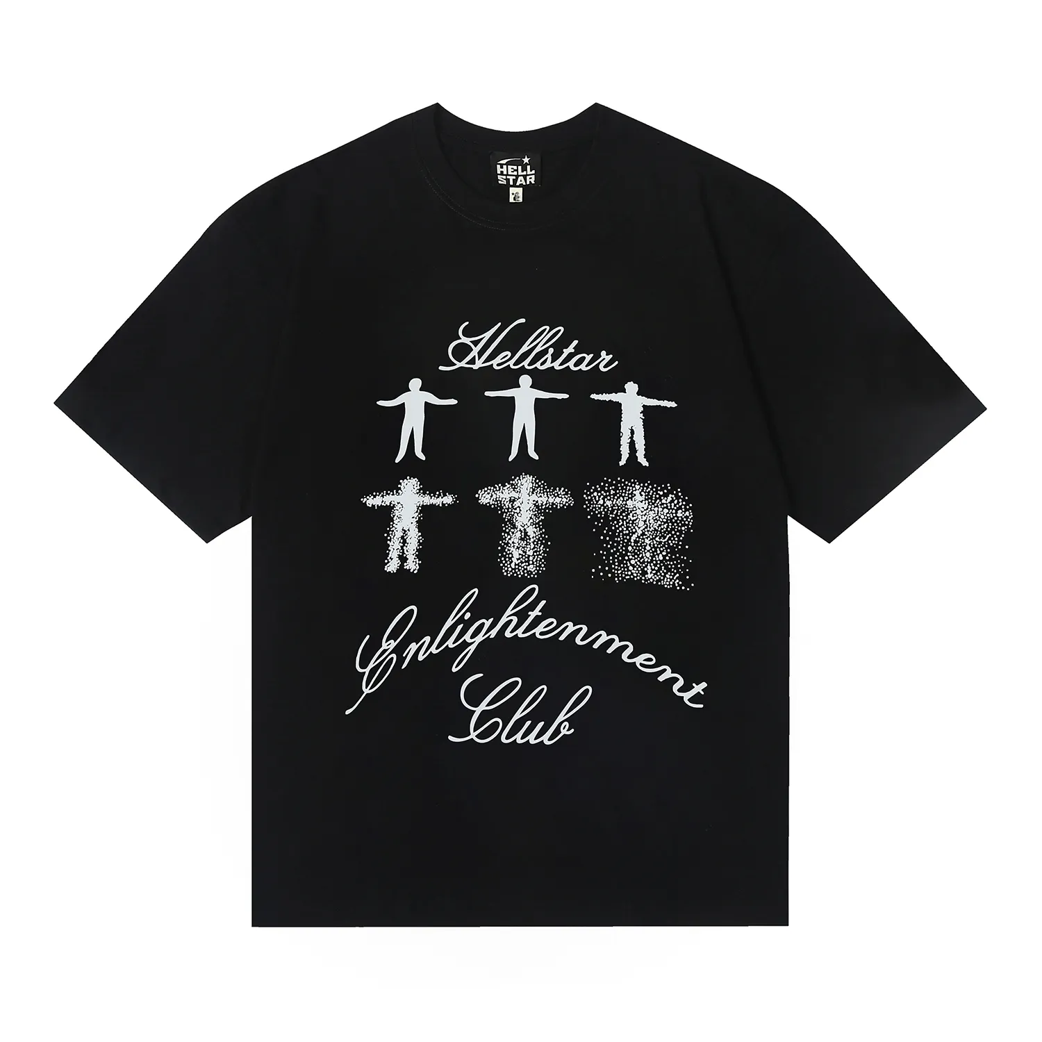 6695# P116 Hellstar American fashion high street pure cotton loose short-sleeved T-shirt Color: White Black Size: S M L XL