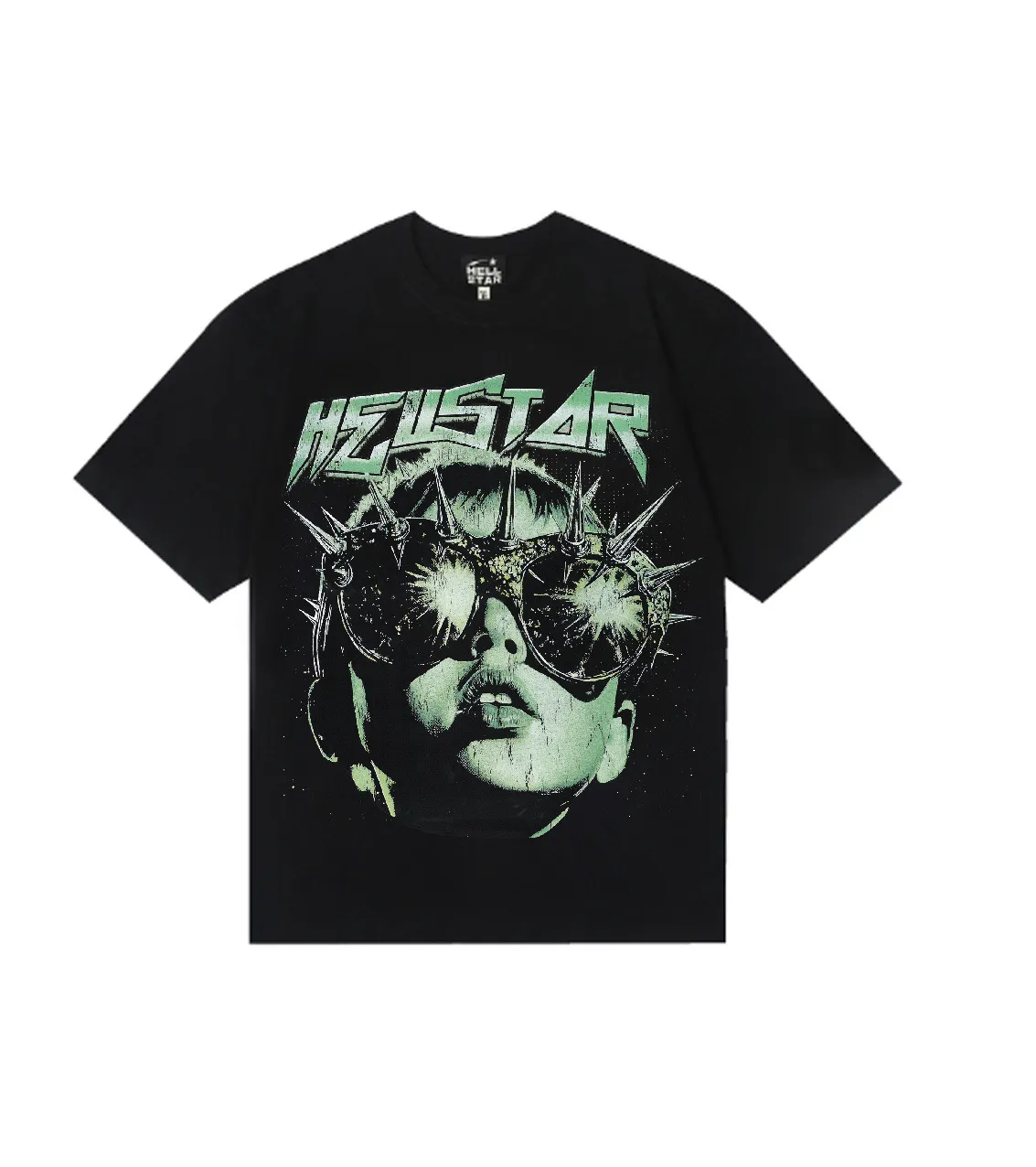 6840# P116 Hellstar American fashion high street pure cotton loose short-sleeved T-shirt Color: Black White Apricot Code Number: S M L XL