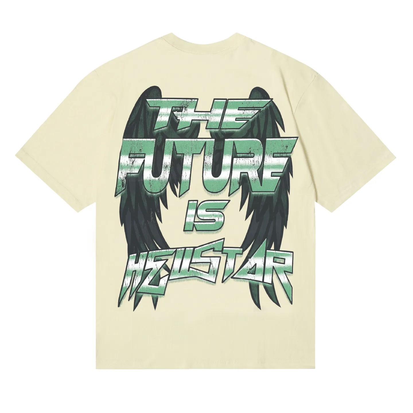 6840# P116 Hellstar American fashion high street pure cotton loose short-sleeved T-shirt Color: Black White Apricot Code Number: S M L XL
