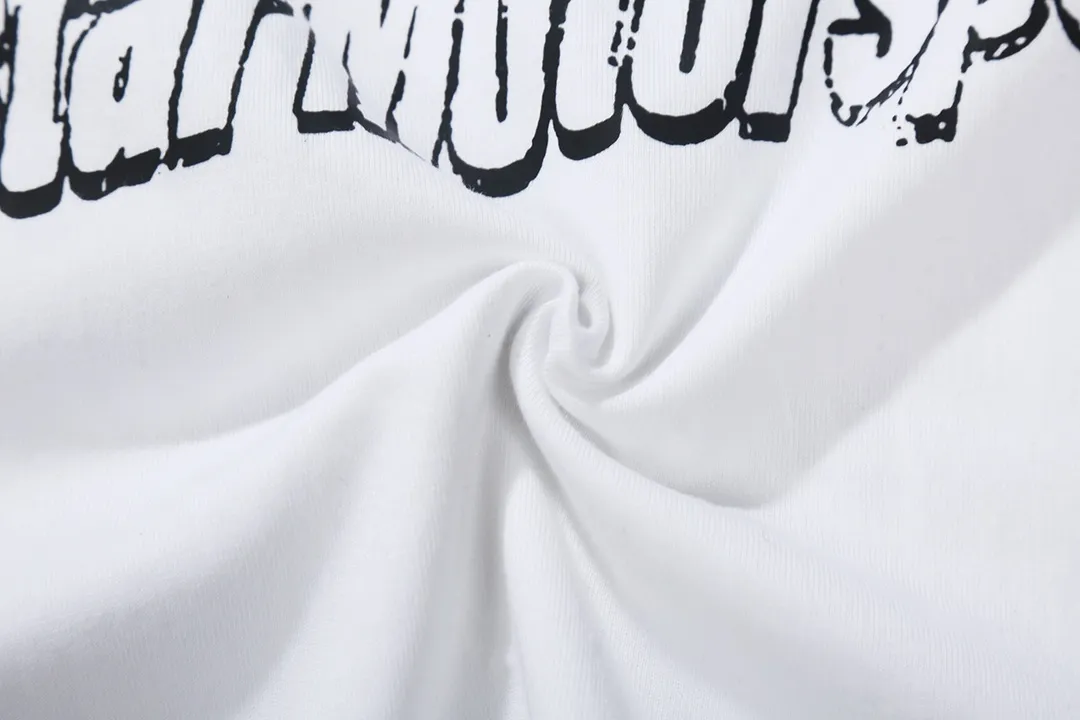 5515# P136 Hellstar Hellstar letter print lightning high street men and women hip-hop loose long-sleeved T-shirt Color: White Size: S M L XL