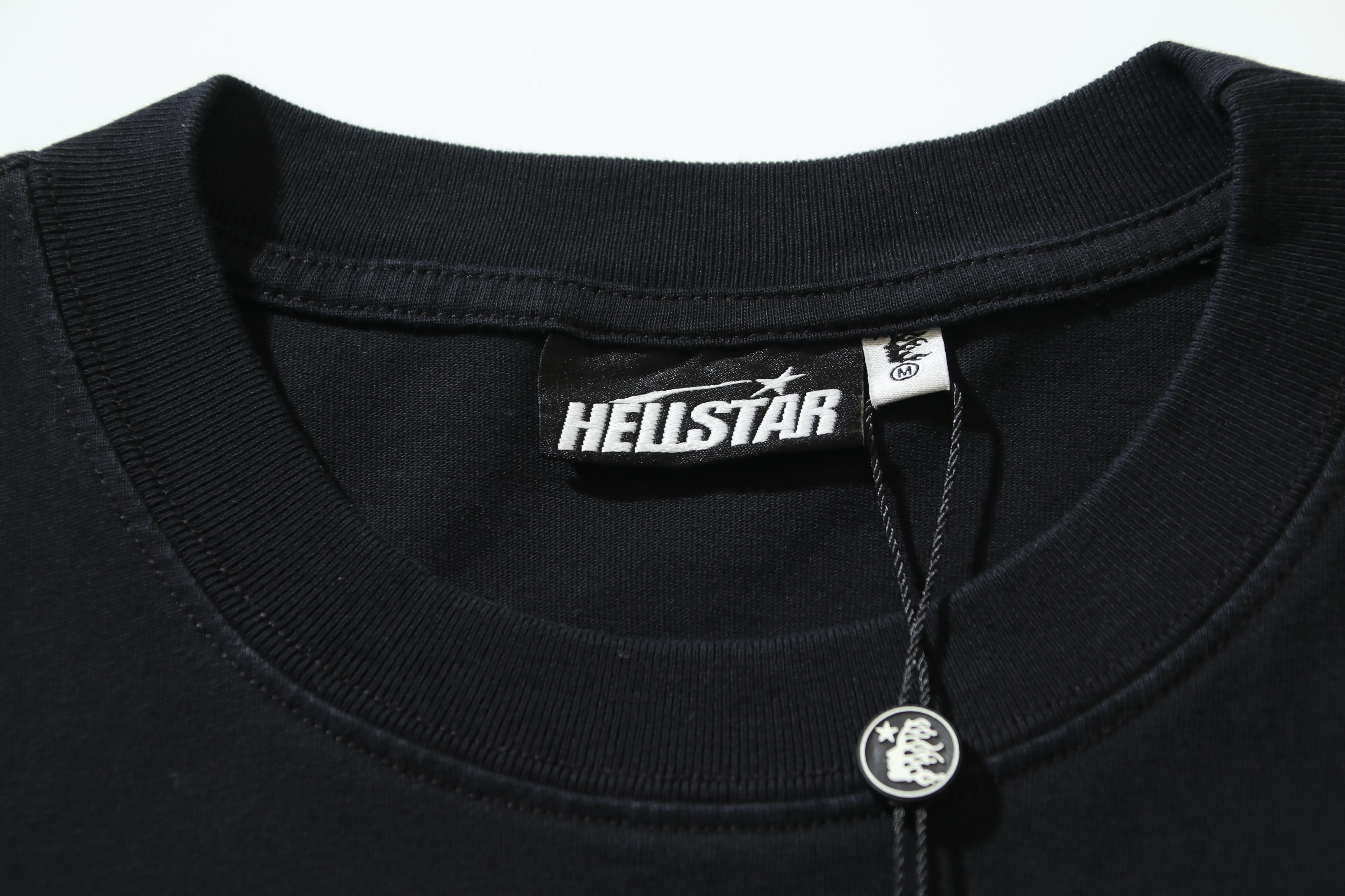 P130 6735#washed black Real shot Hellstar washed retro beauty trend printed short-sleeved T-shirt Fabric: 250g 32 count fine cotton double yarn pure cotton Color: washed black Size: S M L XL