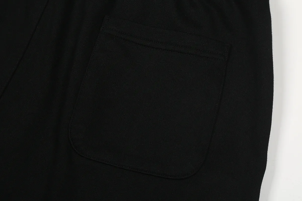 1122# P150 Hellstar pure cotton terry 350g printed casual shorts Color: black floral gray Size: S M L XL