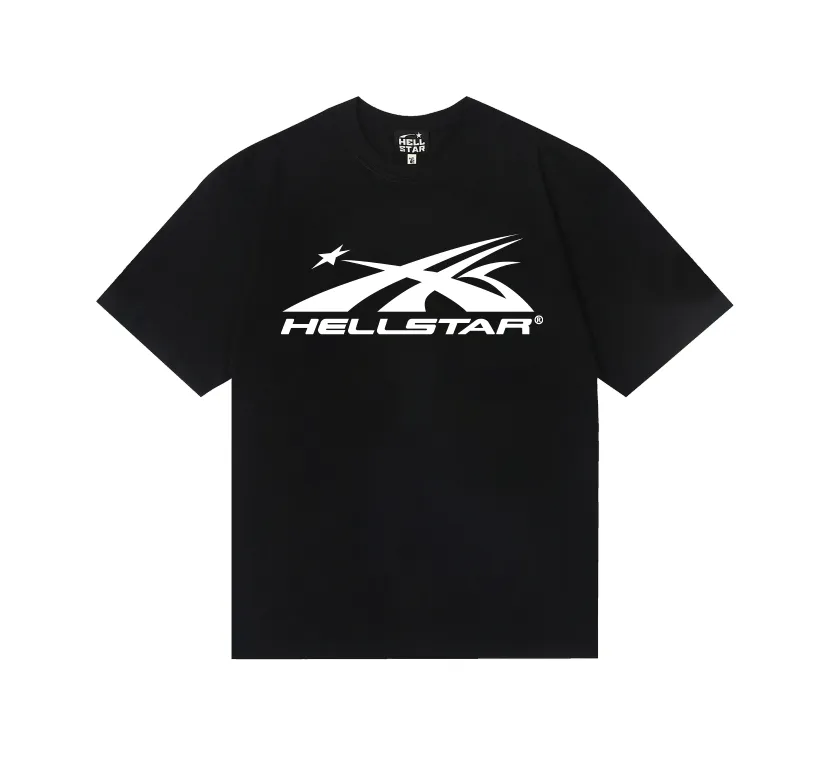 6692# P112 Hellstar American fashion high street pure cotton loose short-sleeved T-shirt Color: White Apricot Black Size: S M L XL