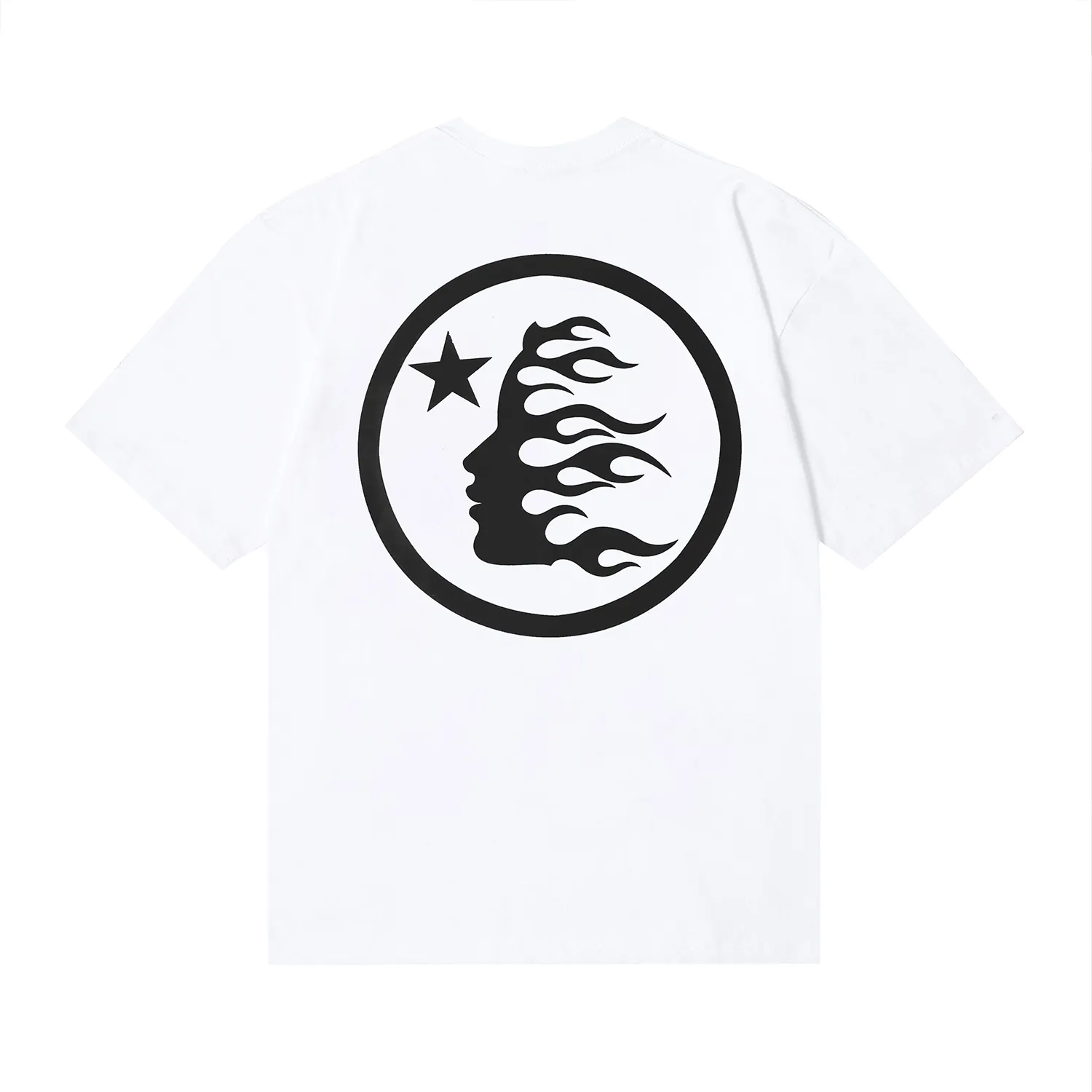 6692# P112 Hellstar American fashion high street pure cotton loose short-sleeved T-shirt Color: White Apricot Black Size: S M L XL
