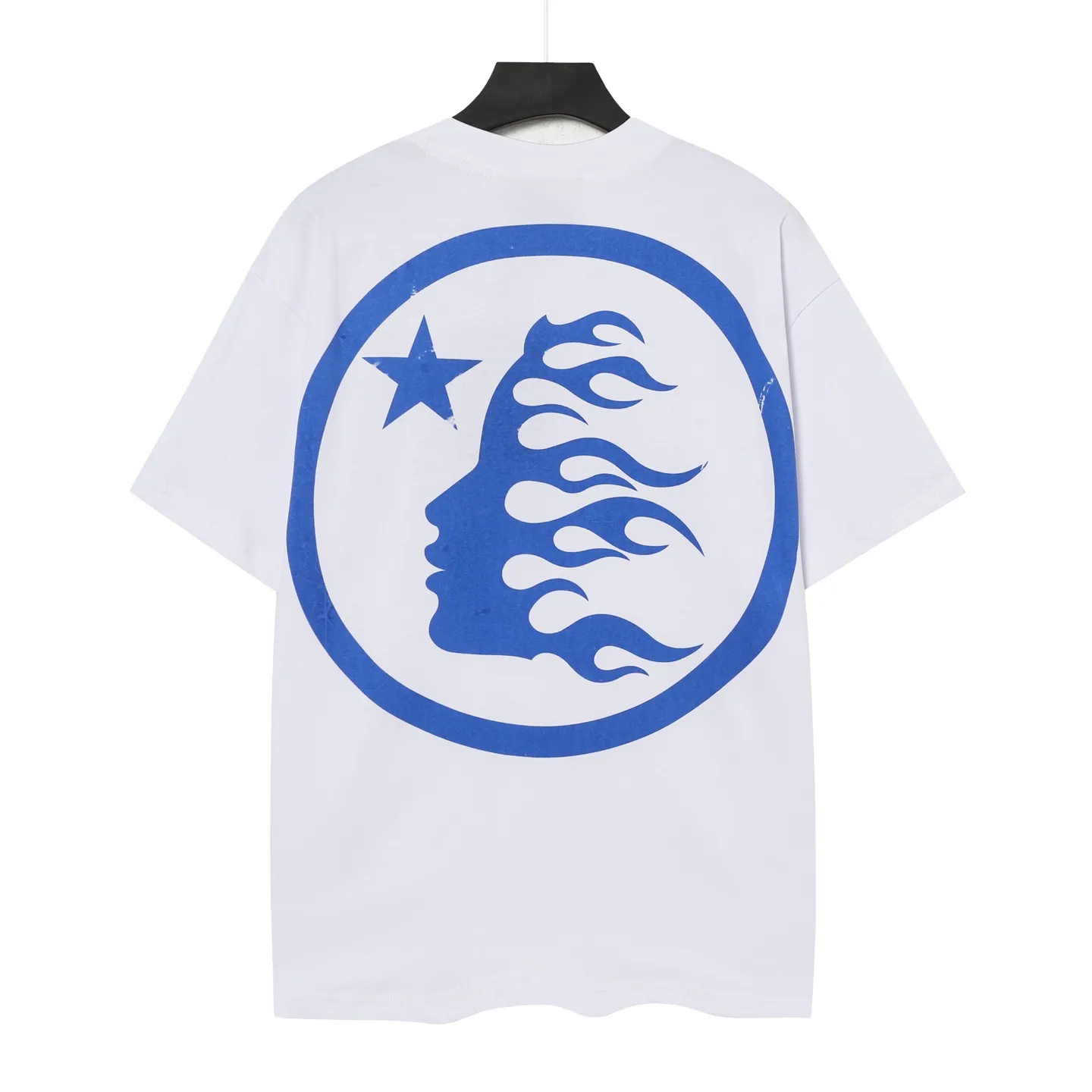 P108 Real-stock Hellstar Cross-border European and American style, street fashion brand pure cotton T-shirt Fabric (fabric): 32 pieces of 240g heavy combed double yarn pure cotton Size (size): S-M- L- X L Color (colour): white