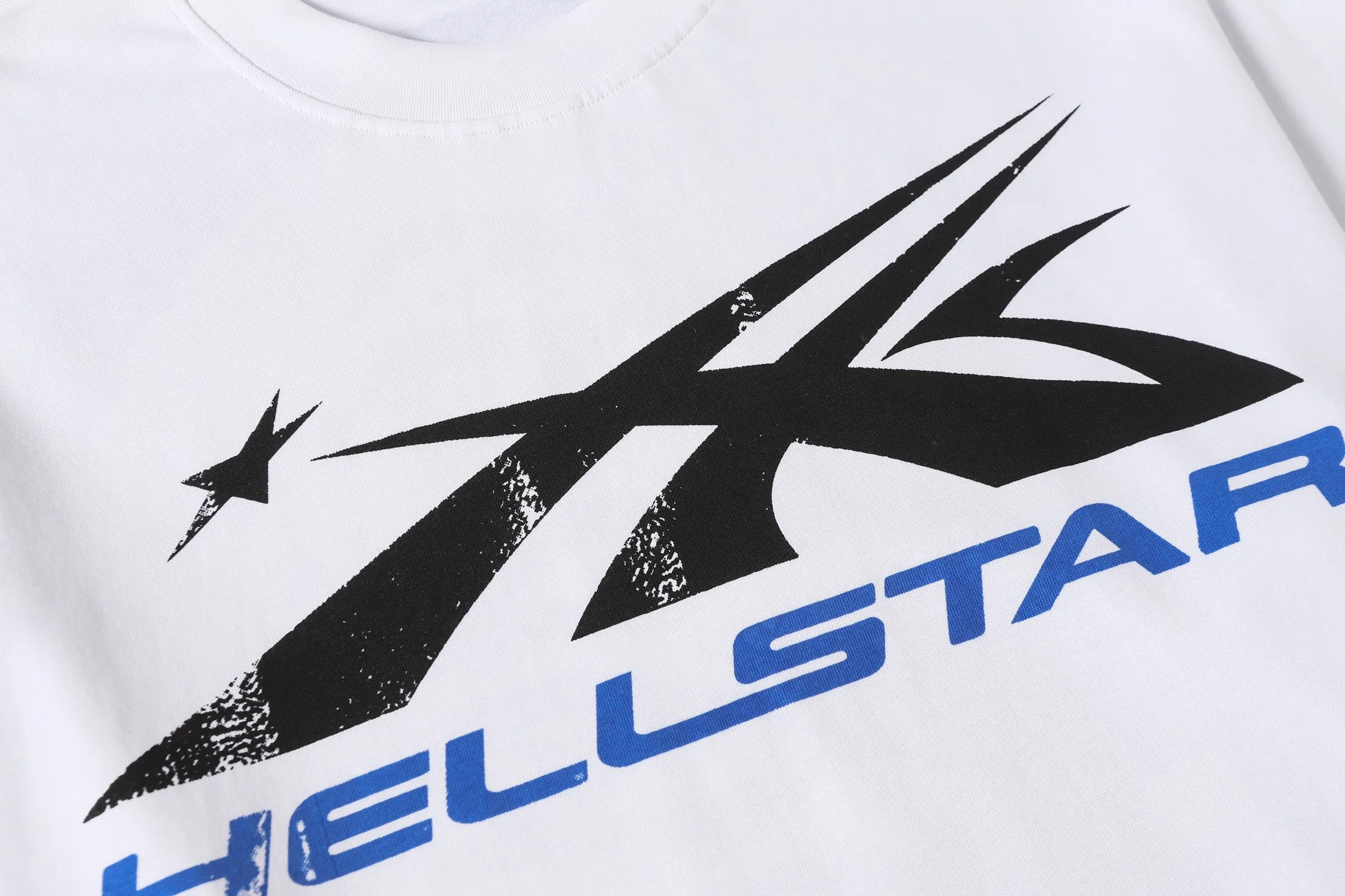 P108 Real-stock Hellstar Cross-border European and American style, street fashion brand pure cotton T-shirt Fabric (fabric): 32 pieces of 240g heavy combed double yarn pure cotton Size (size): S-M- L- X L Color (colour): white
