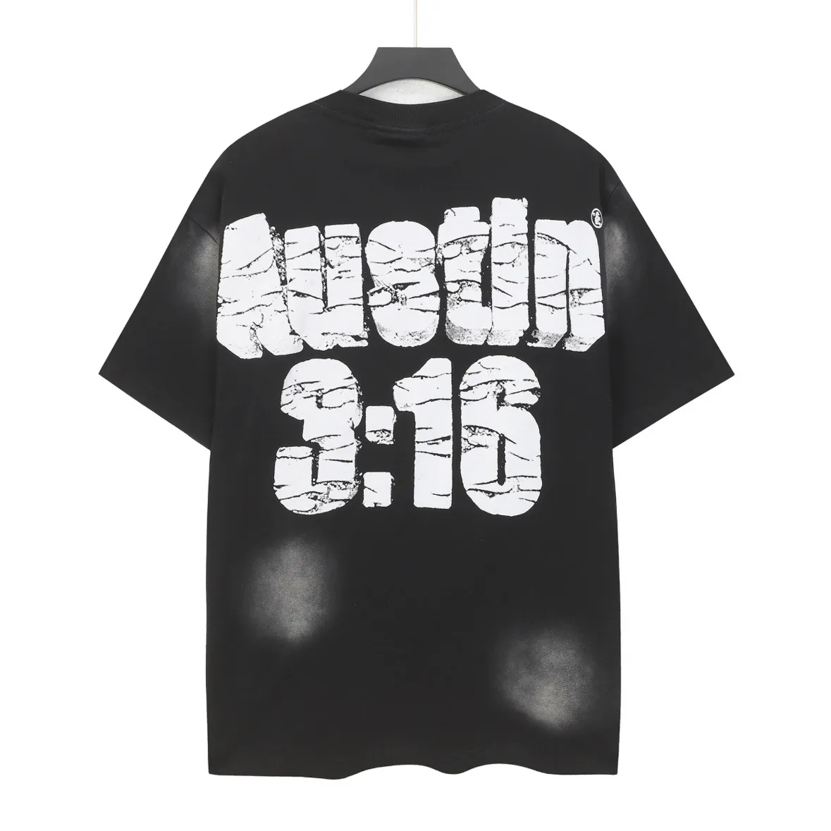P124 Hellstar Hellstar Cross-border European and American style street fashion brand pure cotton T-shirt Fabric (fabric): 32 counts 250g washed combed double yarn pure cotton Size (size): S-M- L- X L Color (colour): Washed black (spray Ma Liu)