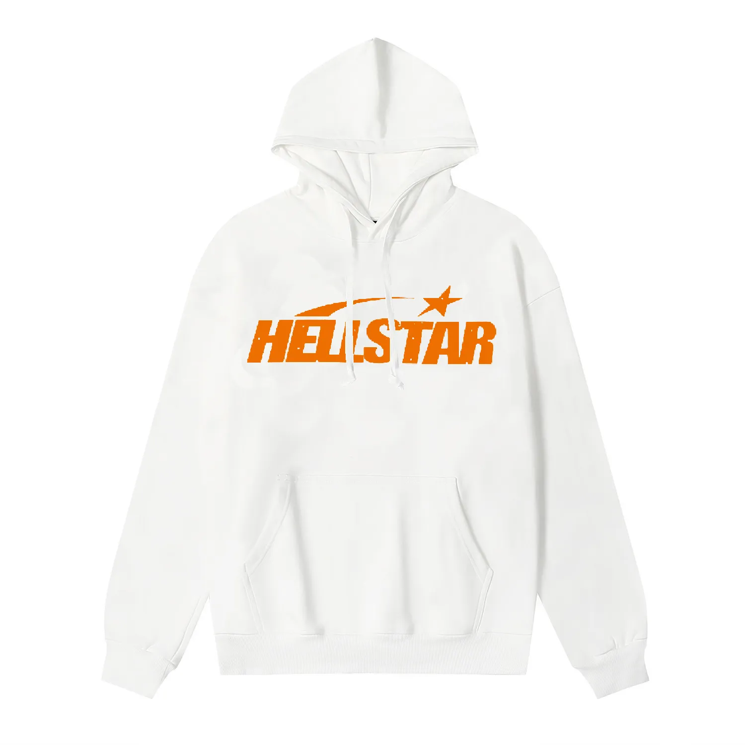 9915# P196 Ins American hip-hop trendy brand hellstar letter printed high street loose hooded pullover sweatshirt for men and women Color: Black White Size: S M L XL