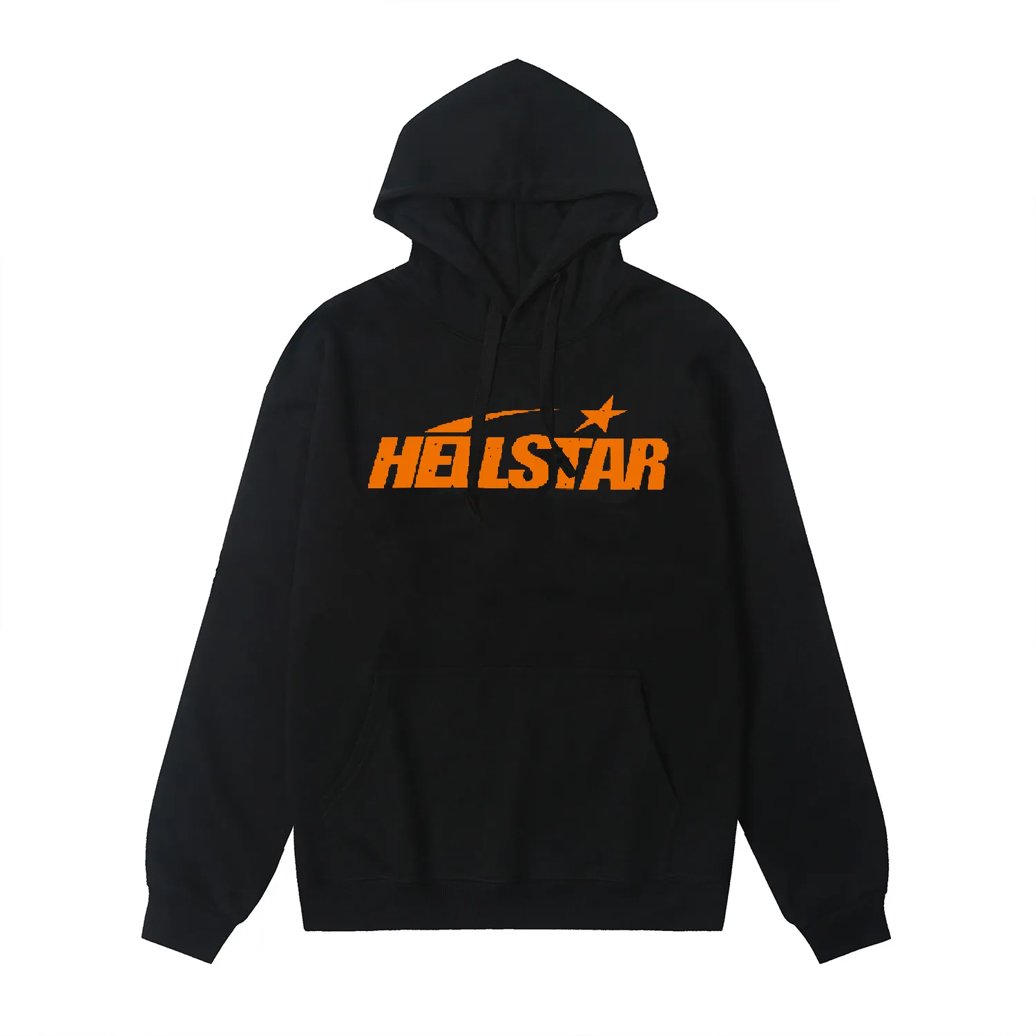 9915# P196 Ins American hip-hop trendy brand hellstar letter printed high street loose hooded pullover sweatshirt for men and women Color: Black White Size: S M L XL
