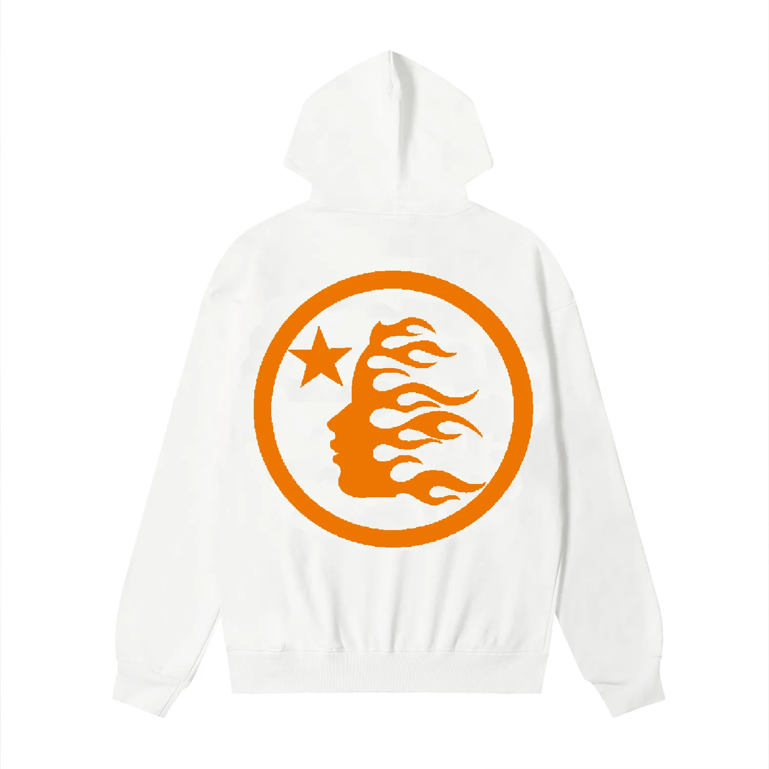 9915# P196 Ins American hip-hop trendy brand hellstar letter printed high street loose hooded pullover sweatshirt for men and women Color: Black White Size: S M L XL