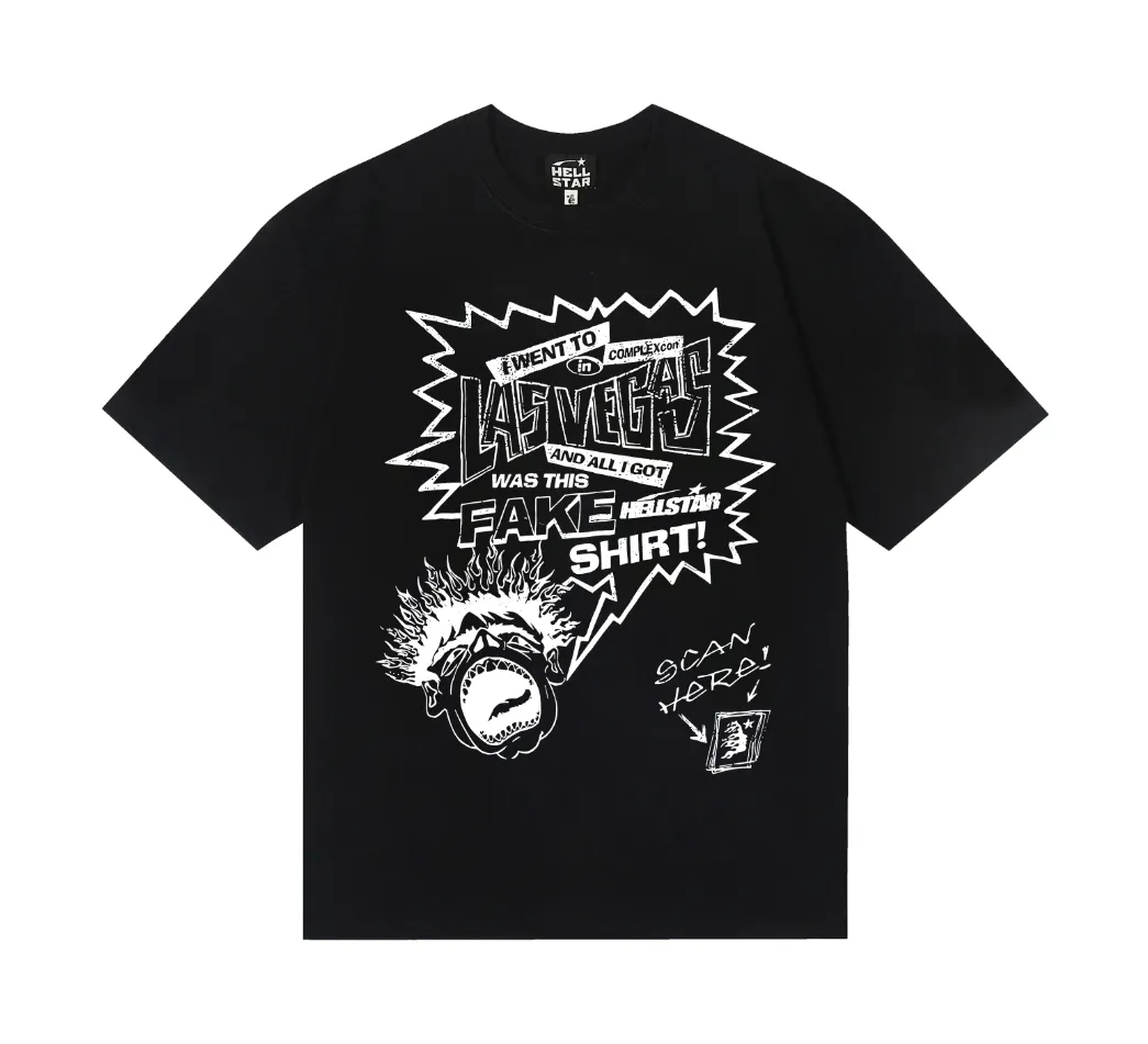6705# P116 Hellstar American fashion high street pure cotton loose short-sleeved T-shirt Color: White Black Apricot Code Number: S M L XL