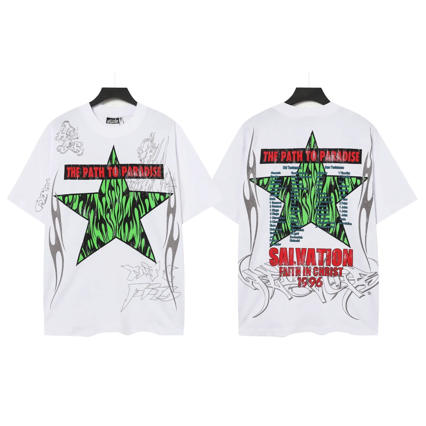 P108 Real-stock Hellstar Cross-border European and American style, street fashion brand pure cotton T-shirt Fabric (fabric): 32 pieces of 240g heavy combed double yarn pure cotton Size (size): S-M- L- X L Color (colour): white