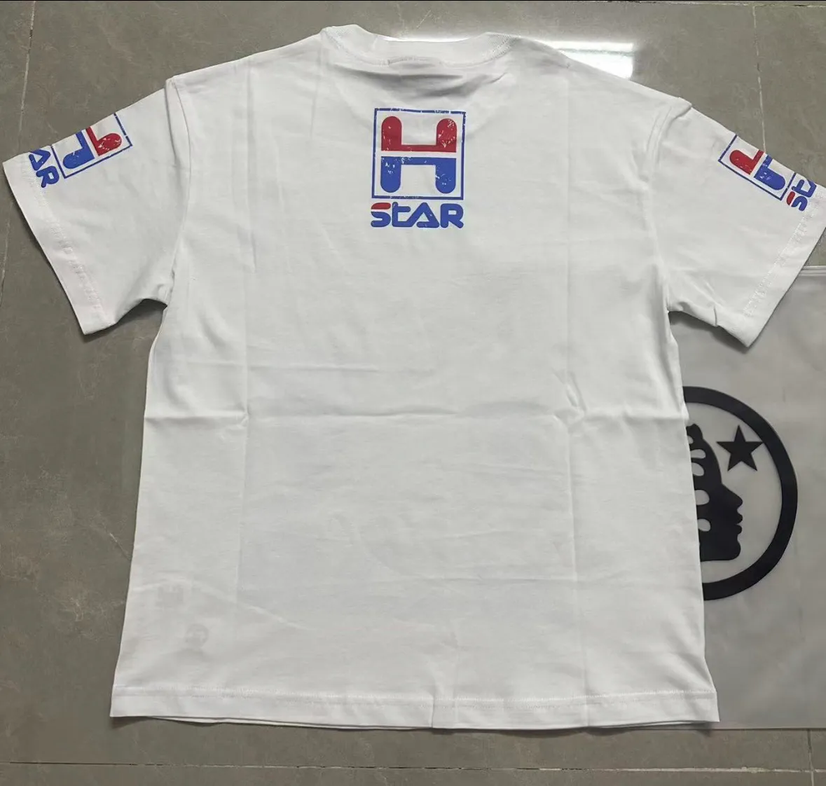 P108 Real-stock Hellstar Cross-border European and American style, street fashion brand pure cotton T-shirt Fabric (fabric): 32 pieces of 240g heavy combed double yarn pure cotton Size (size): S-M- L- X L Color (colour): white